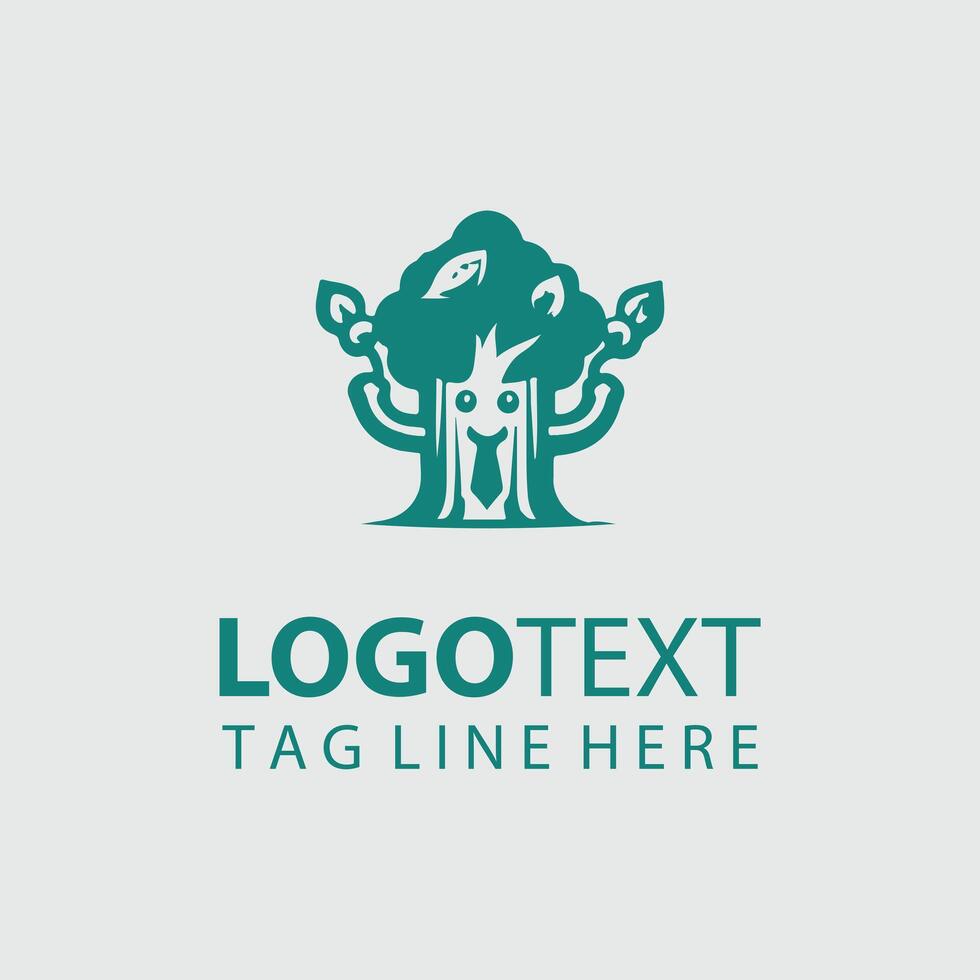Leaf Legend Mascot tree vector