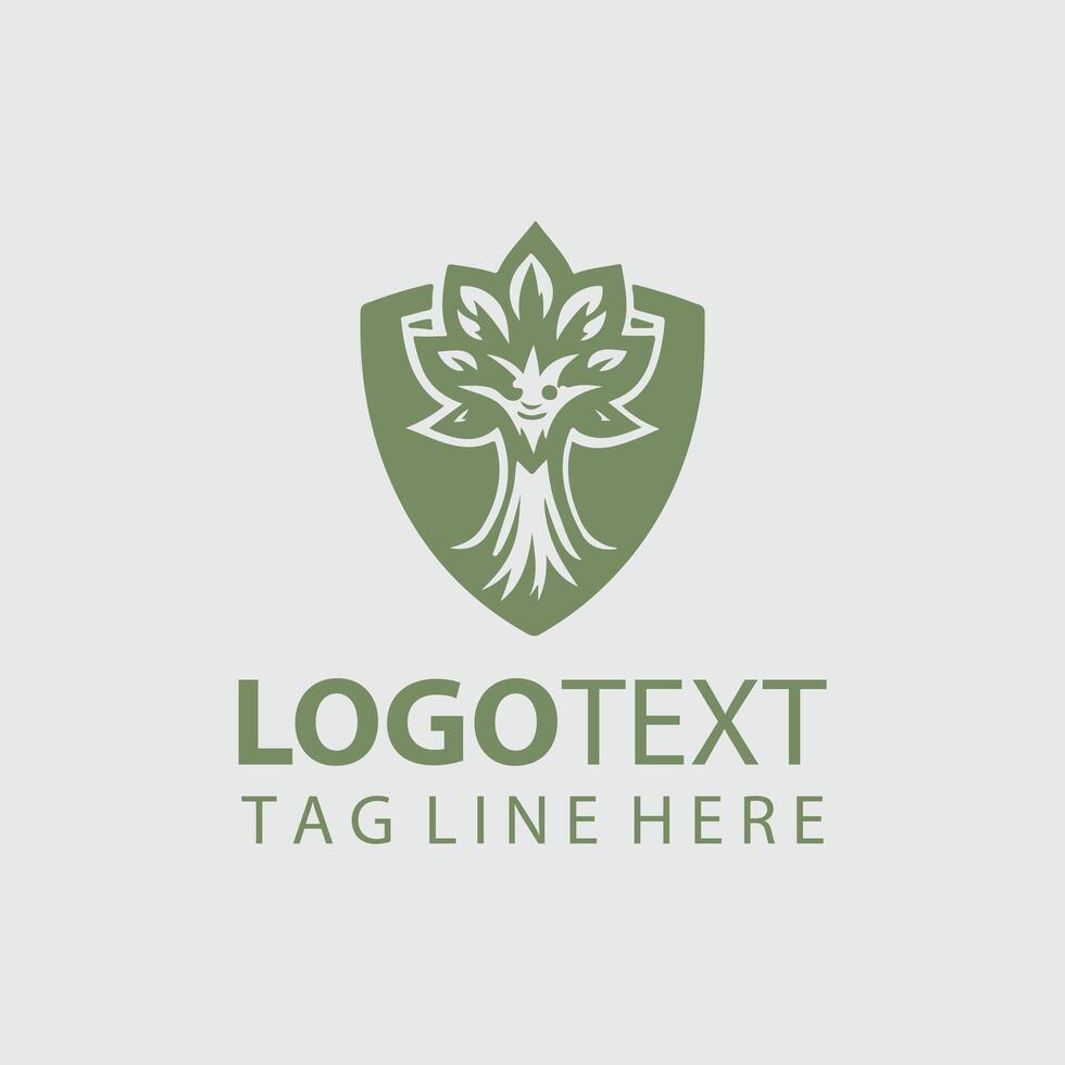 Trunk Titan Mascot tree design vector