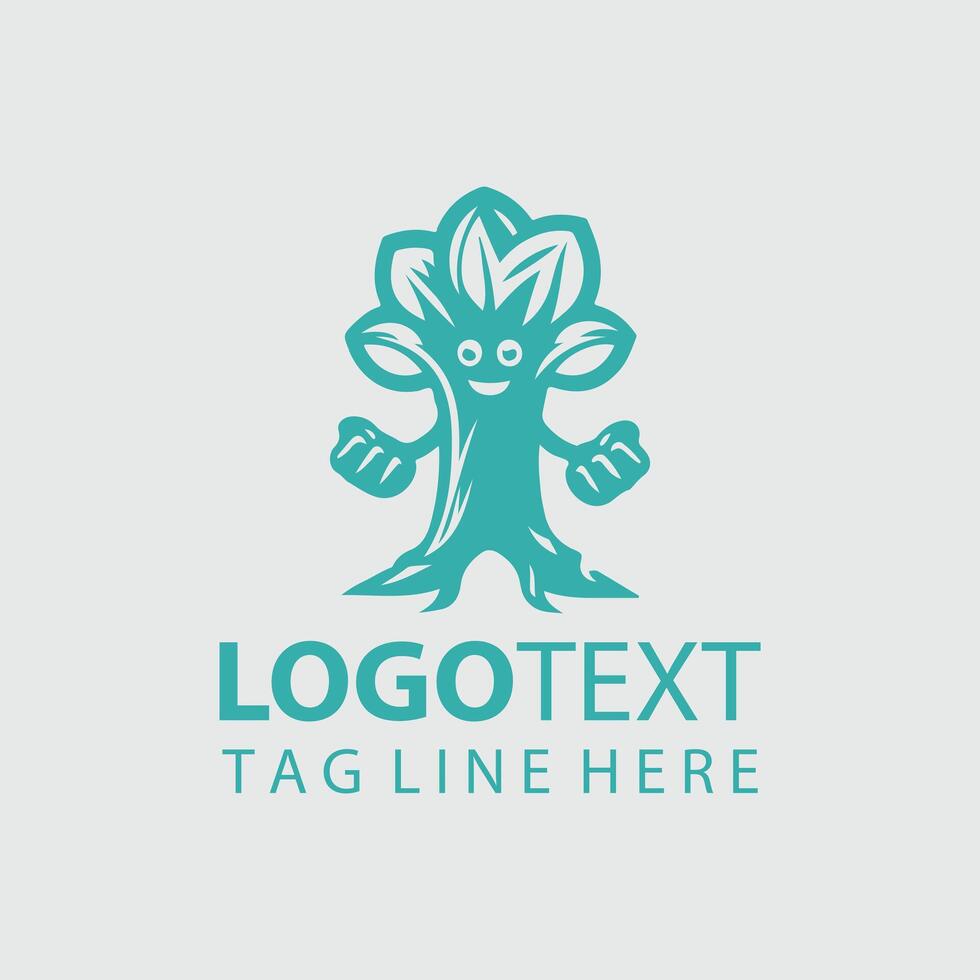 The Tree Tamer Mascot tree design vector
