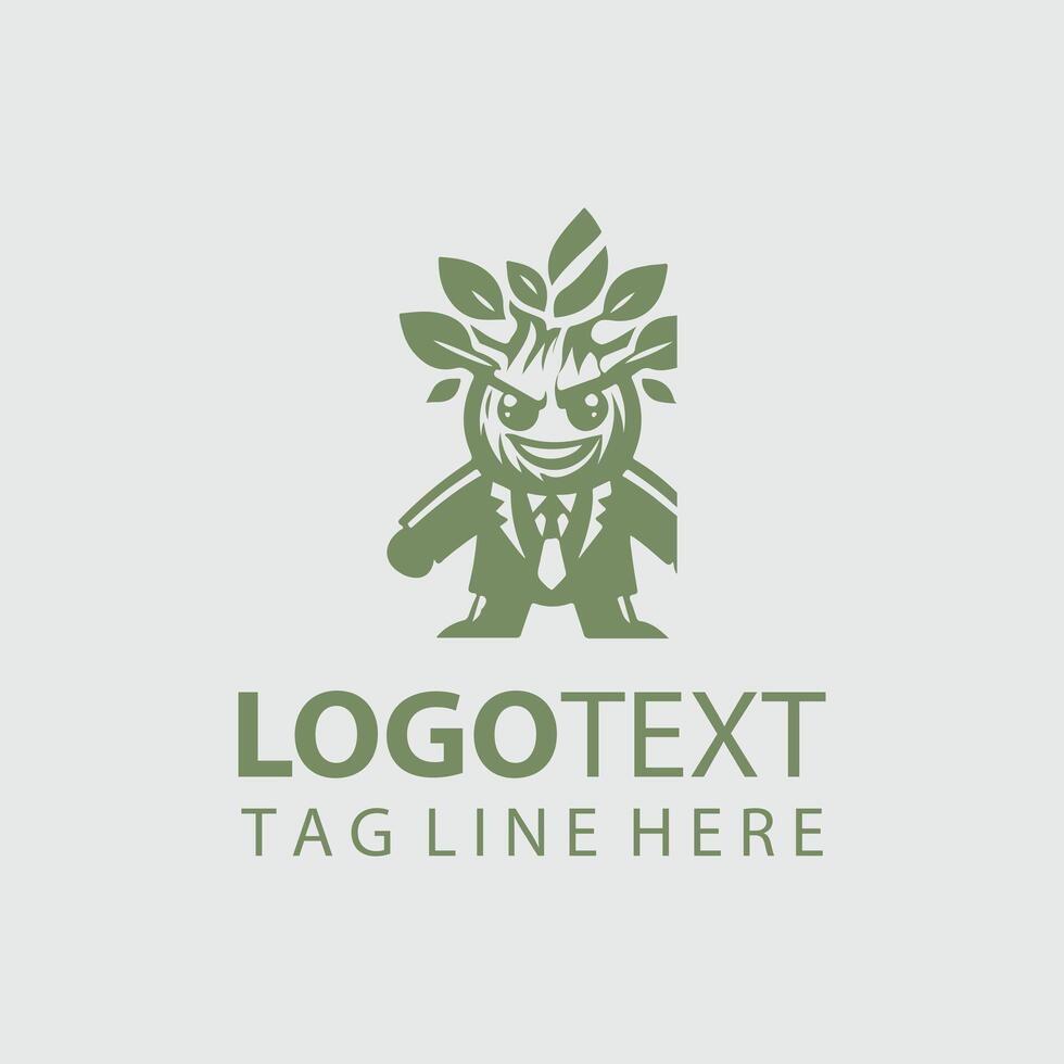Canopy King Mascot tree design vector