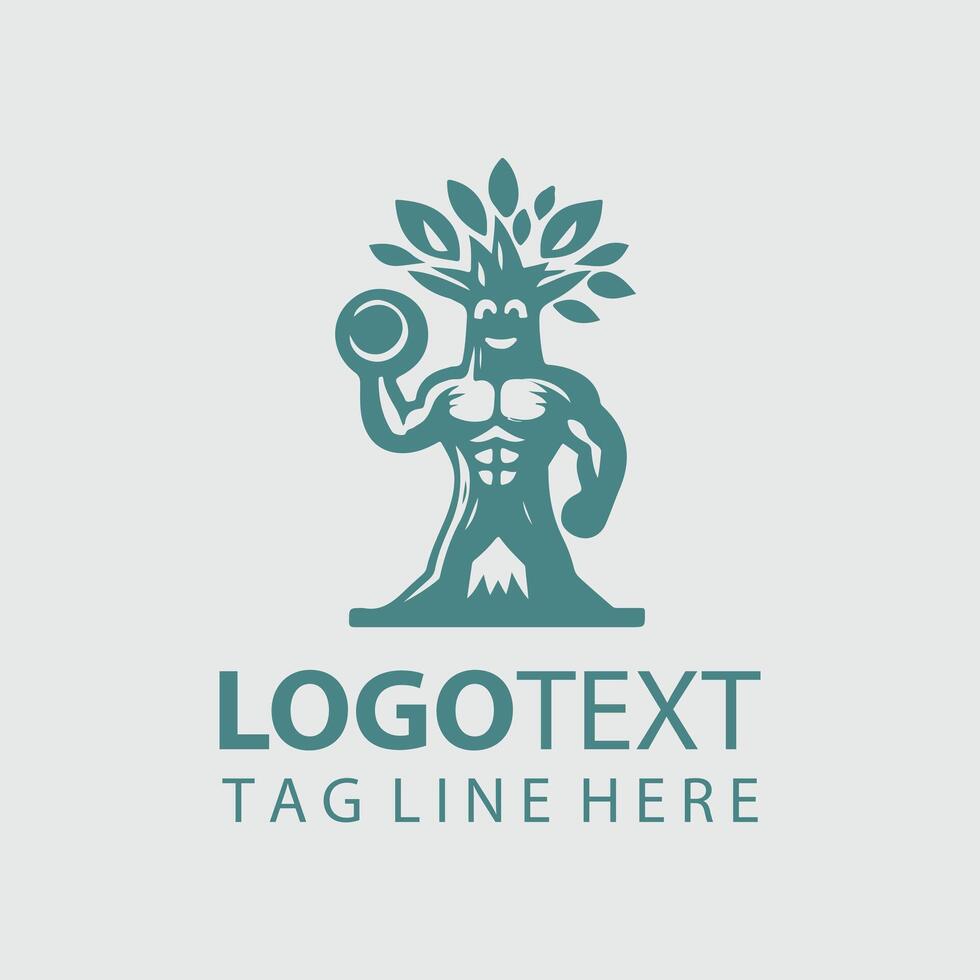 Branch Hero Mascot tree design vector