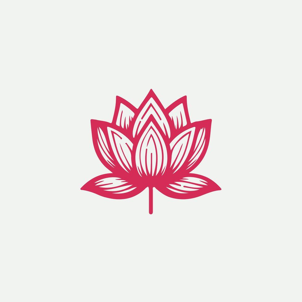 Sculpted Lotus Lines vector