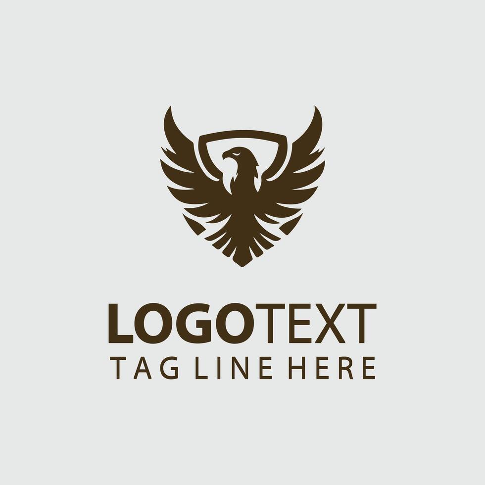 Majestic Aegis Eagle Shield Logo Design vector