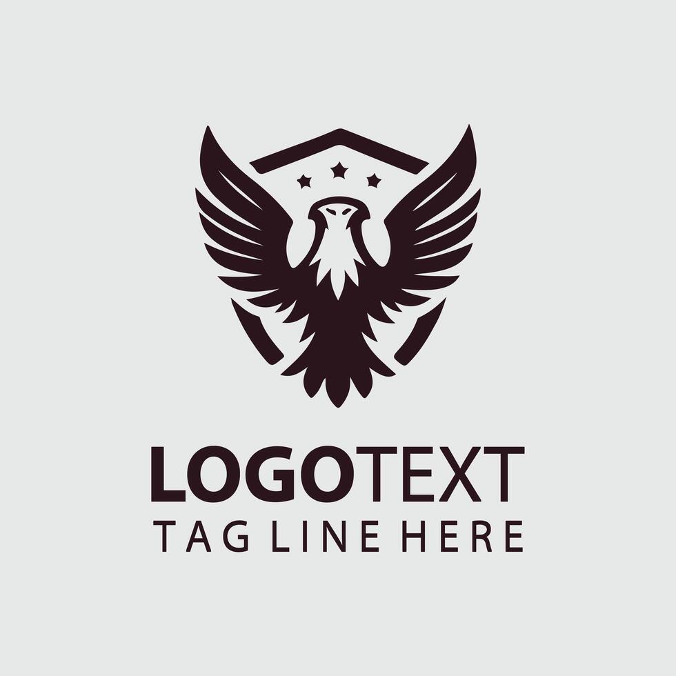 Eternal Eagle Shield Design vector