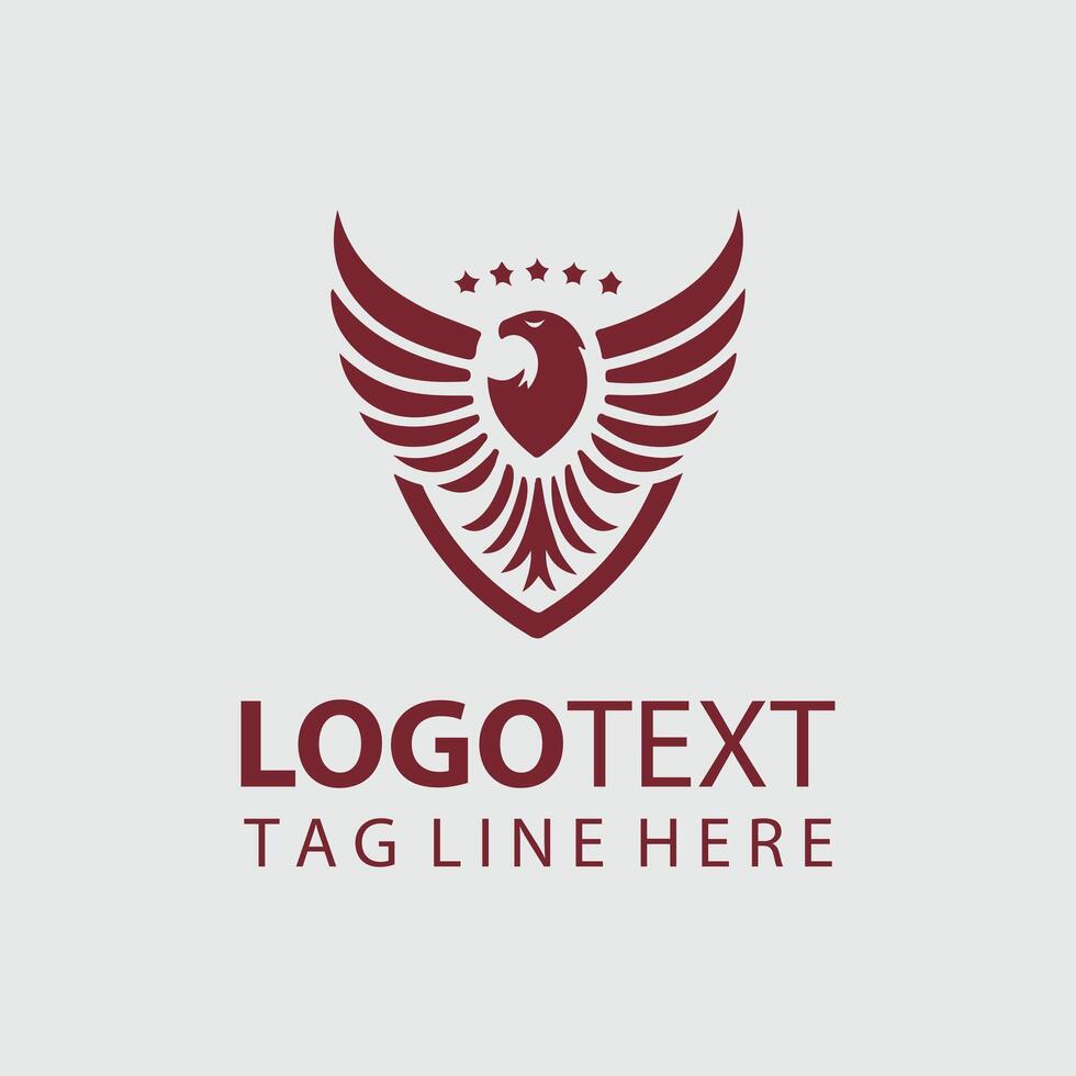 Sovereign Wings Eagle Shield Design vector
