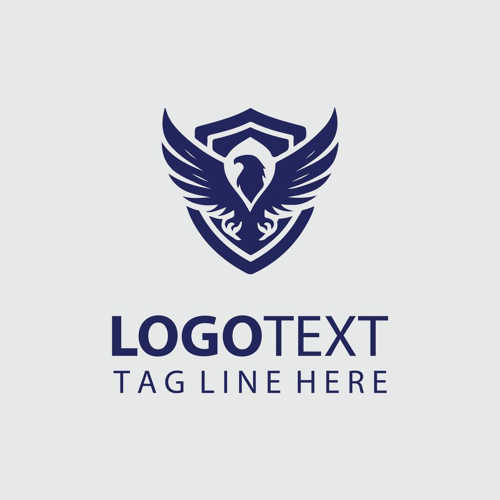 Unyielding Talons Eagle Shield Design vector