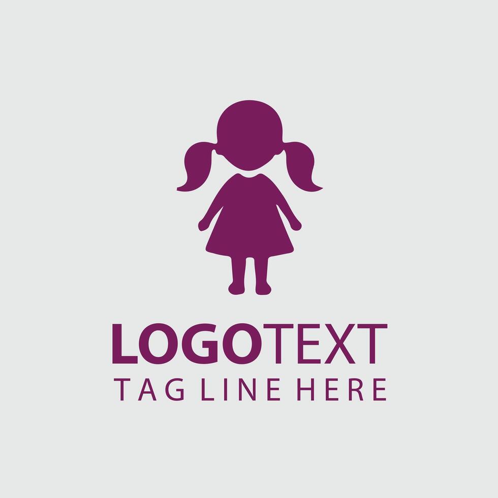 Little Canvas Child silhouette Design vector