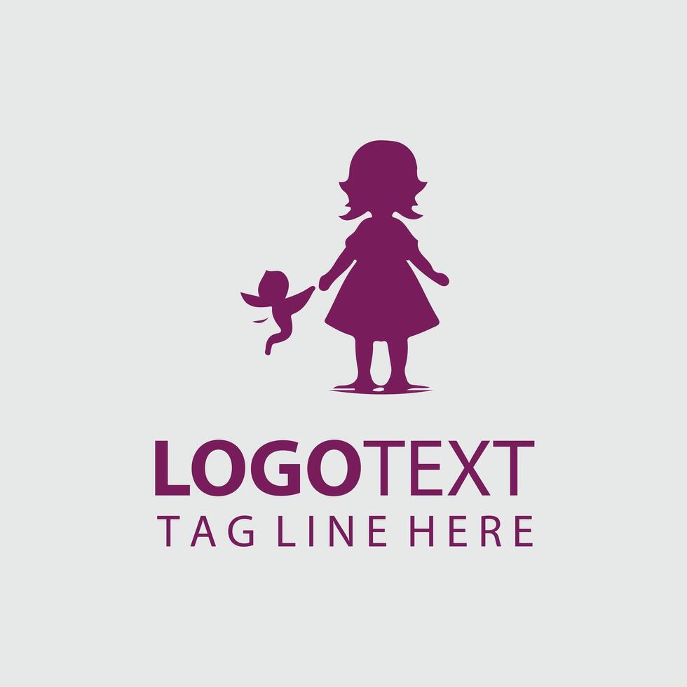 Little Embrace Child silhouette Design vector