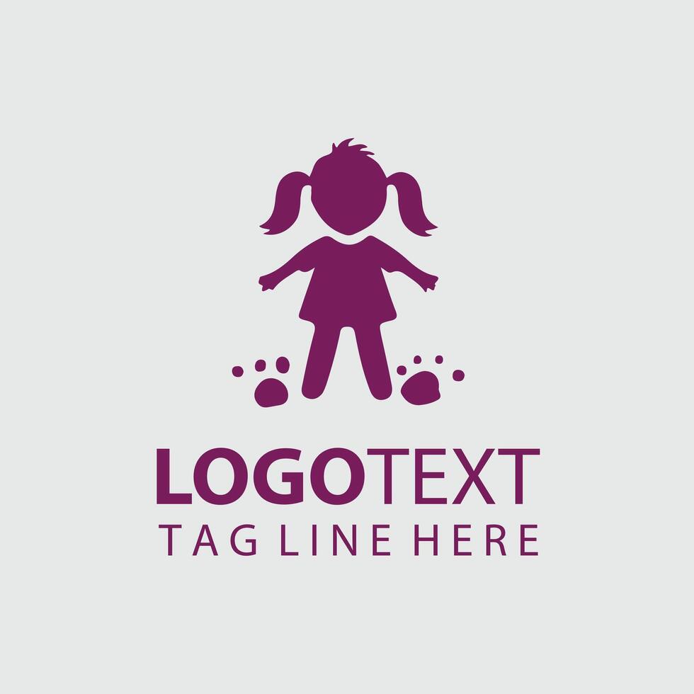 Tiny Presence Child silhouette Design vector