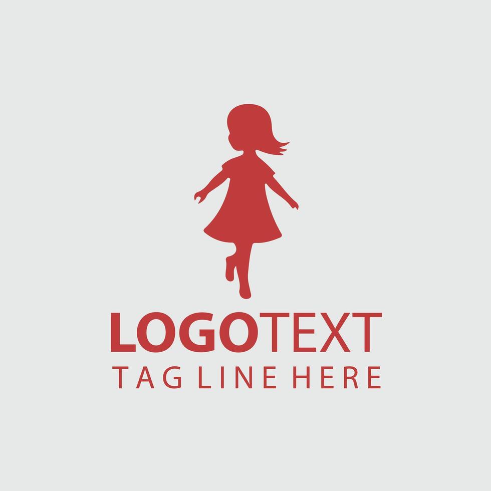 Tiny Glow Child silhouette Design vector