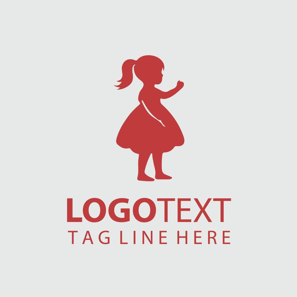 Little Silhouette Child silhouette Design vector