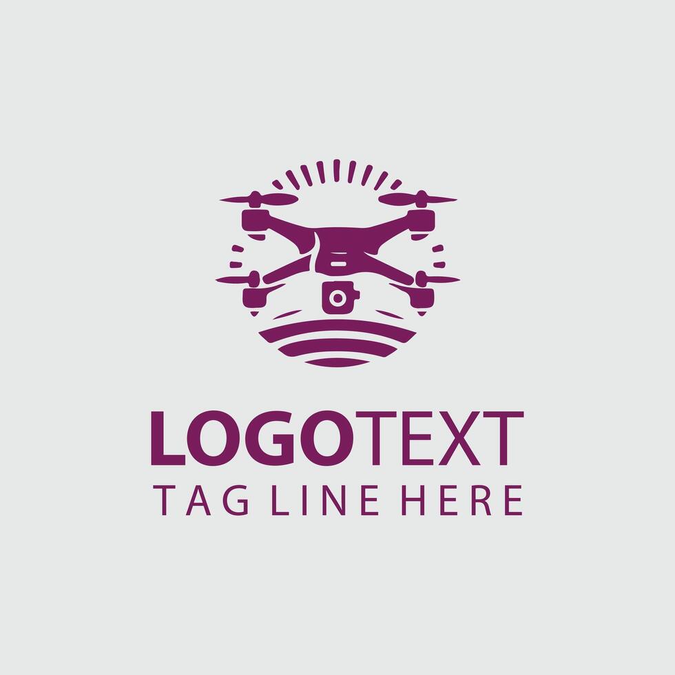 Cloud Glider drone logo vector