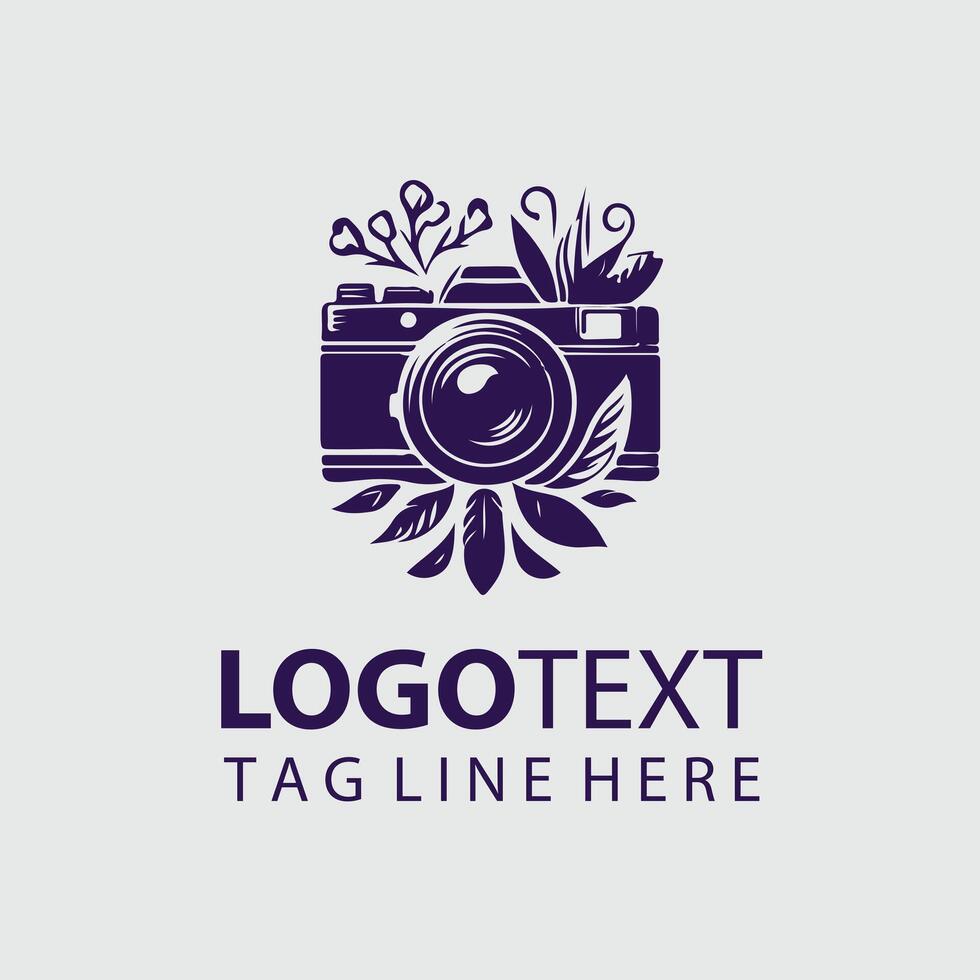 Bloom Lens Floral camera design vector