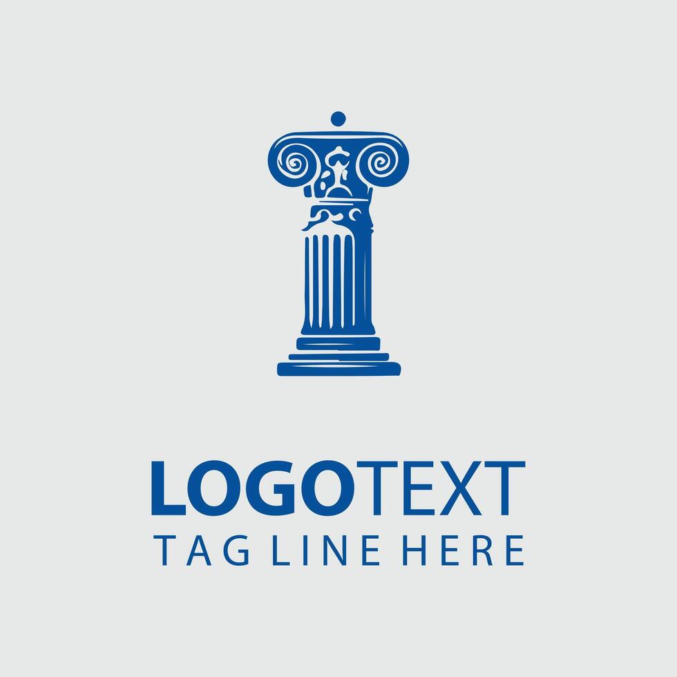Ancient Classical Column Design vector