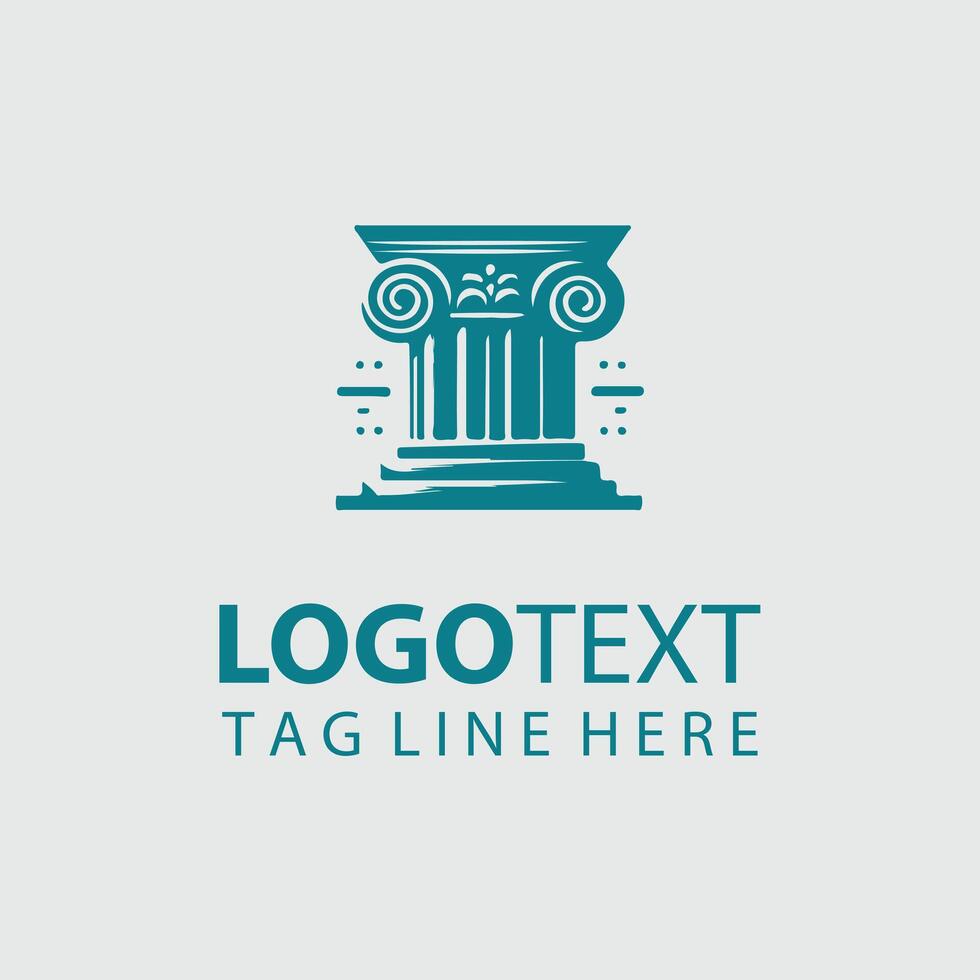 The Eternal Pillar Classical Column Design vector