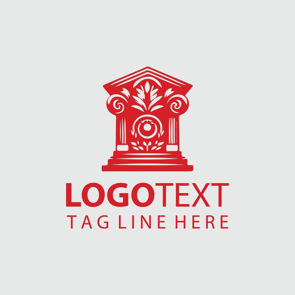 Pillar of Beauty Classical Column Logo vector