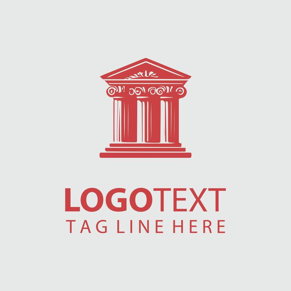 Pillars of the Gods Classical Column Logo vector