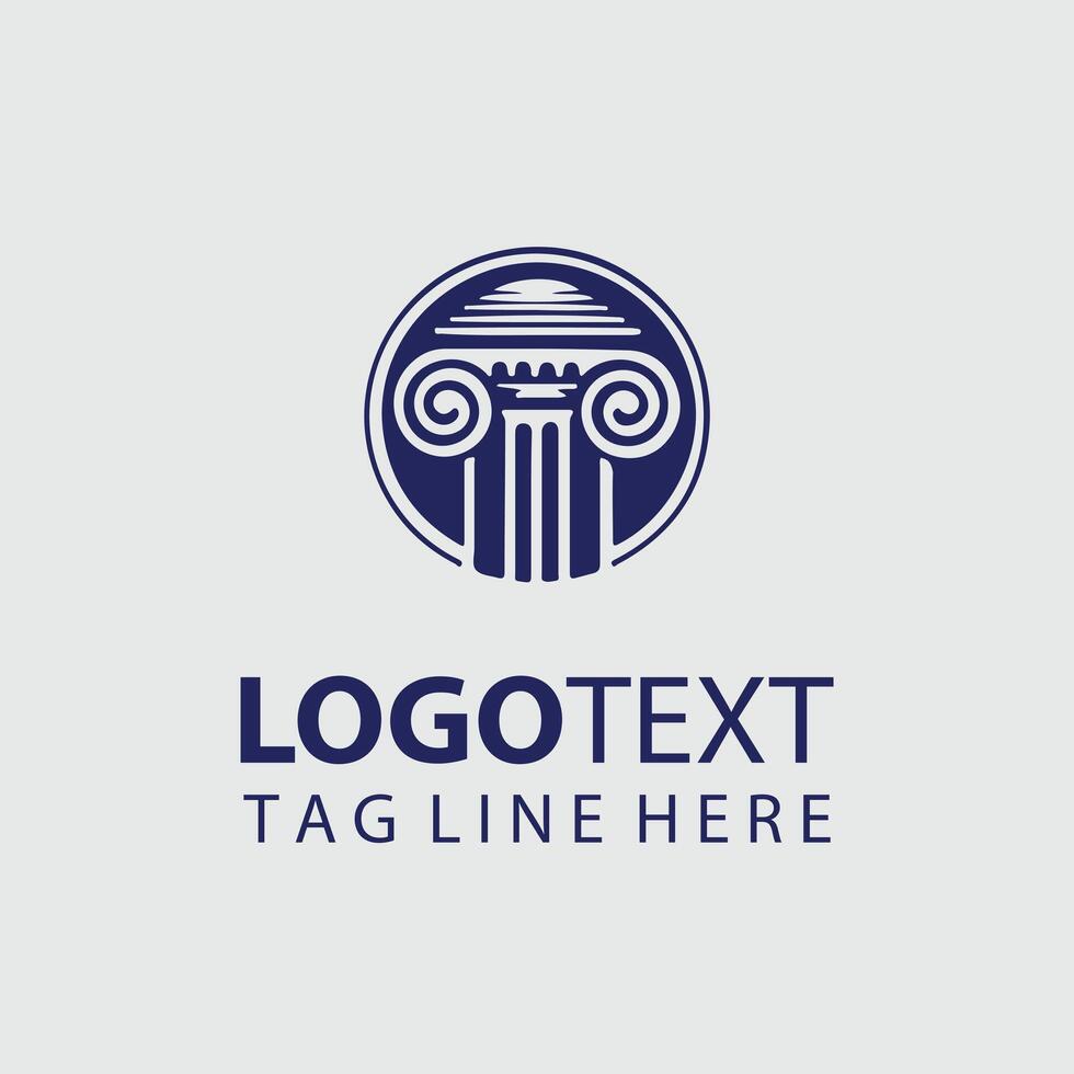 Pillars of the Ancients Classical Column Logo vector