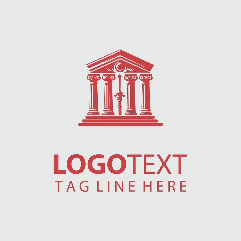Pillars of Fortune Classical Column Logo vector