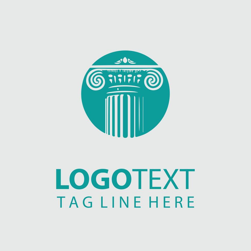 Pillar of Wisdom Classical Column Logo vector