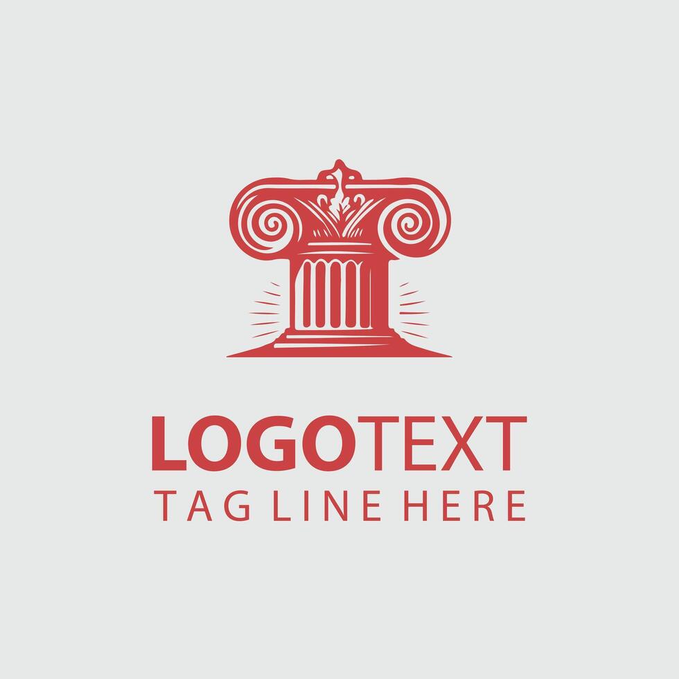 The Regal Pillar Classical Column Logo vector