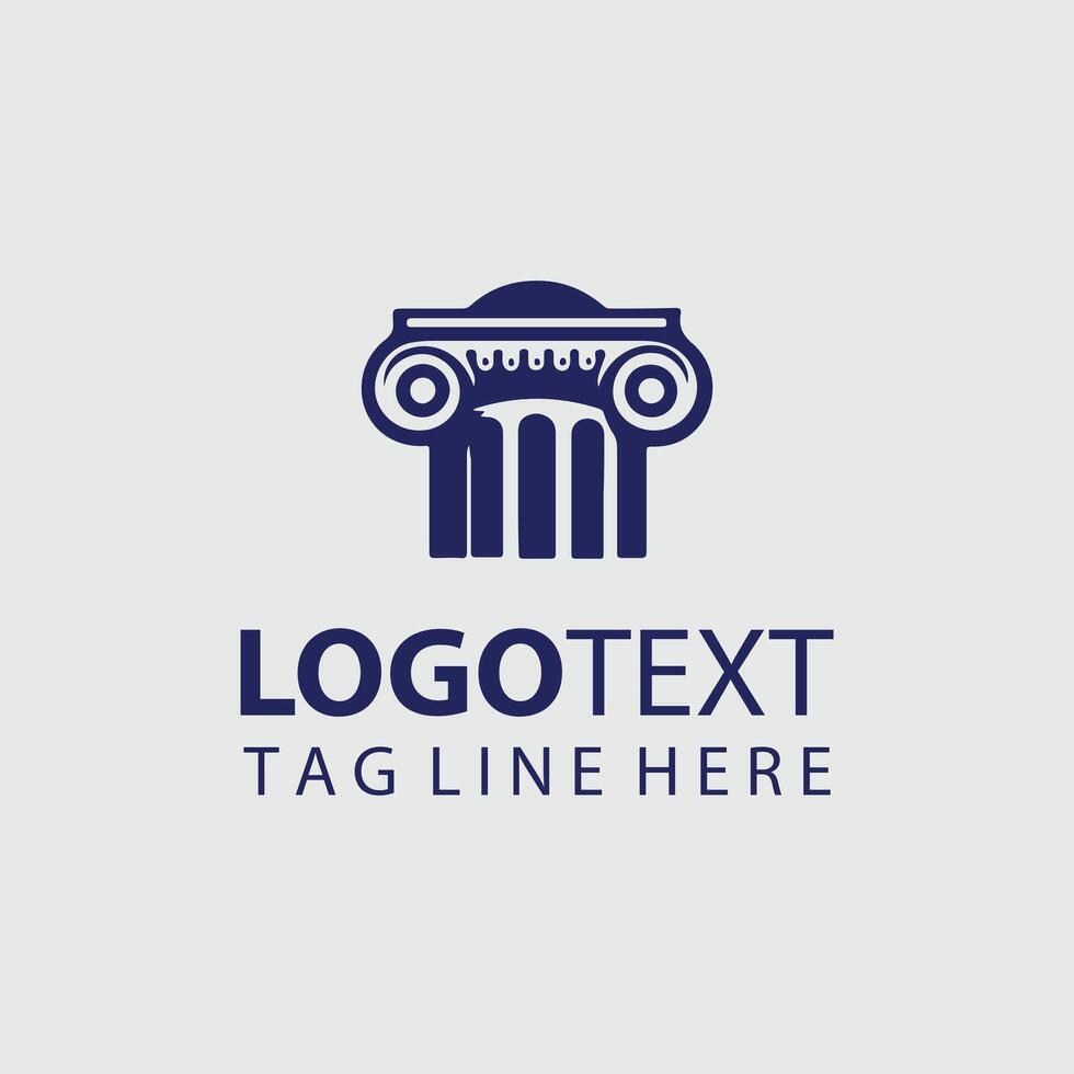 The Timeless Pillar Classical Column Logo vector
