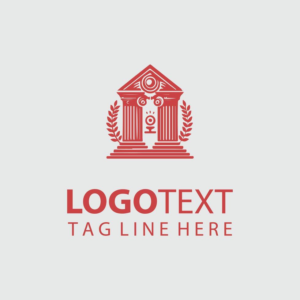 Pillar And Perfection Classical Column Logo vector