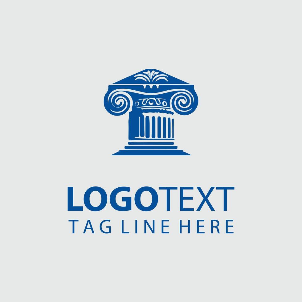 Ancient Elegance Classical Column Logo vector