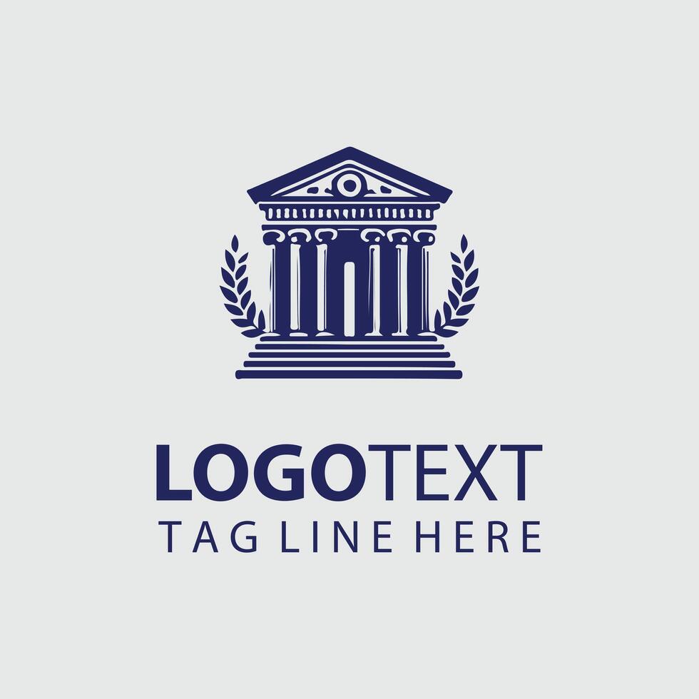 Pillar Prestige Classical Column Logo vector