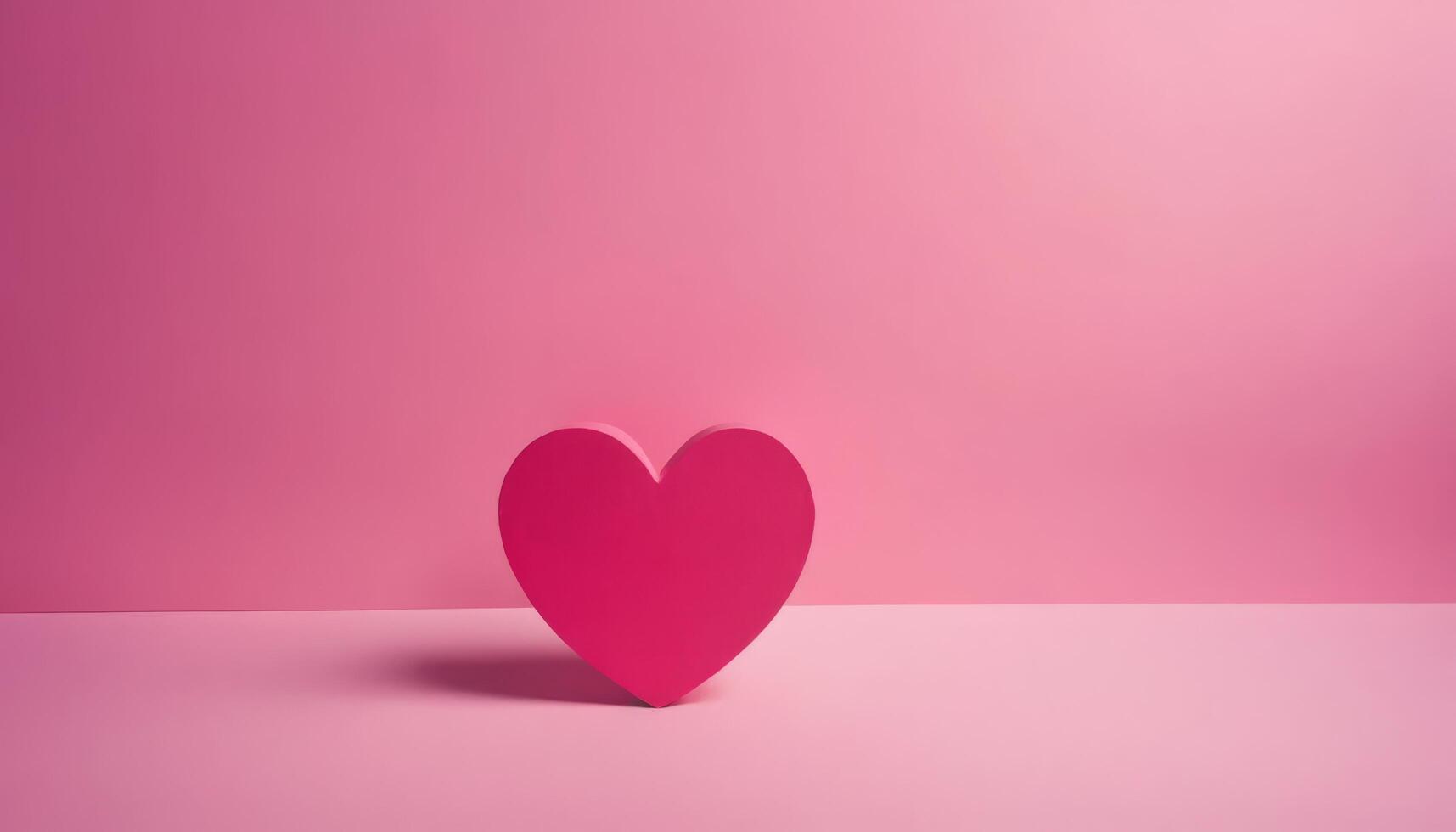 Heart Shape Cutout on a Soft Pink Background with Subtle Shadows photo