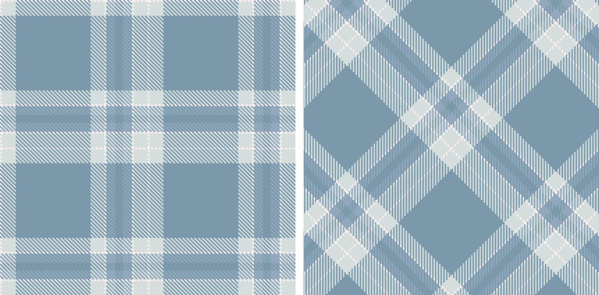 Metallic Bluey Grey Seamless Tartan with Metallic Very Light Pink accents Fabric Design vector