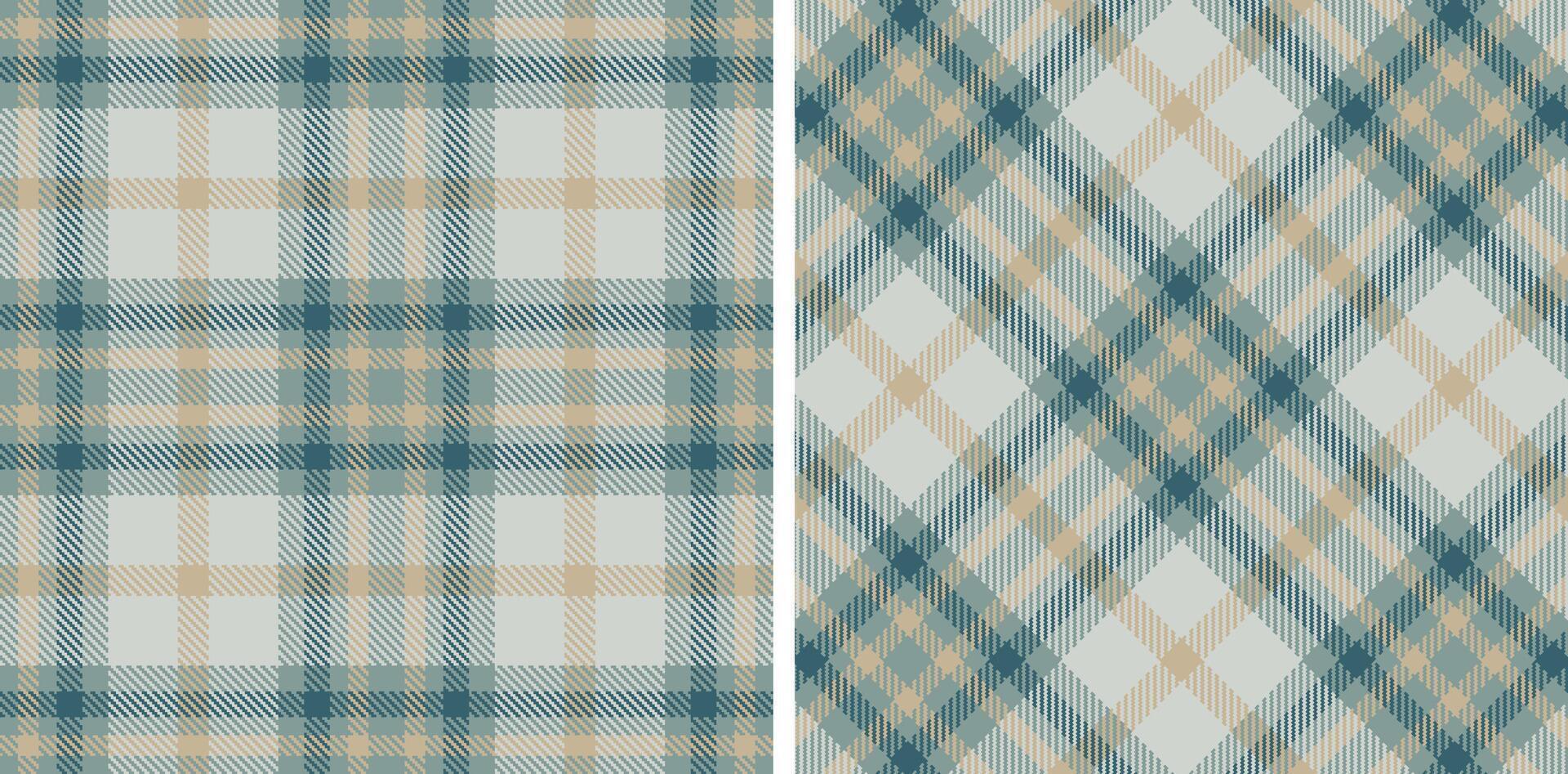 Metallic Cool Grey and Vivid Putty Seamless Tartan Fabric Design vector