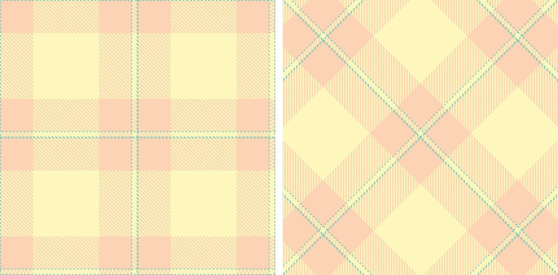 Pastel Vivid Pale Teal Seamless Tartan Fabric Design vector