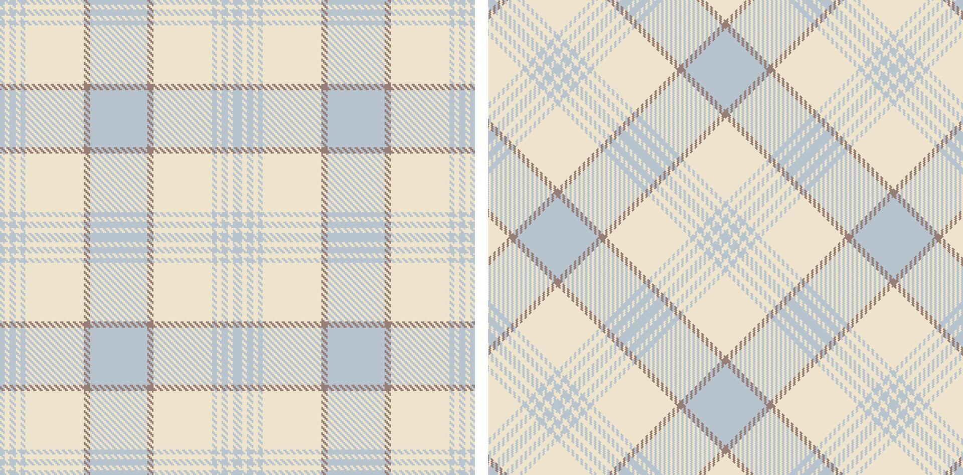 Pastel Seamless Tartan in Deep Cloudy Blue tones Fabric Design vector
