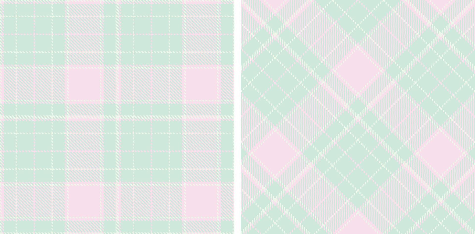 Pastel Neon Off White Seamless Tartan Fabric Design vector
