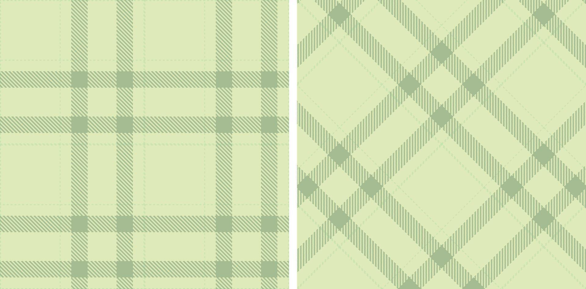 Smoky Very Light Green Seamless Tartan with Light Light Grey Green accents Fabric Design vector