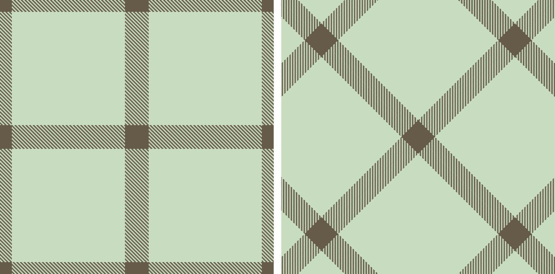 Deep Greyish Brown and Pastel Light Grey Seamless Tartan Fabric Design vector