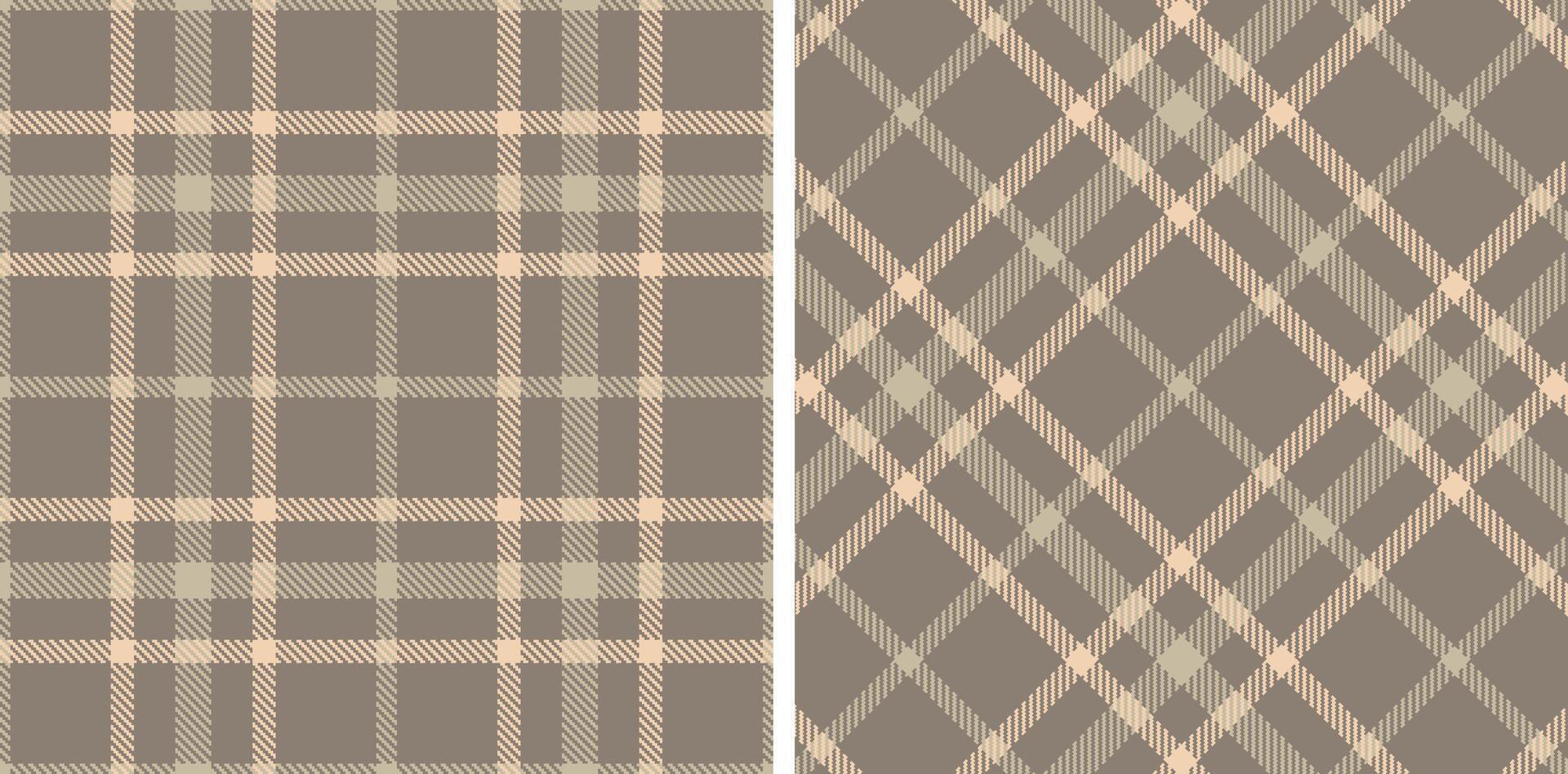 Pastel Neon Warm Grey Seamless Tartan Fabric Design vector