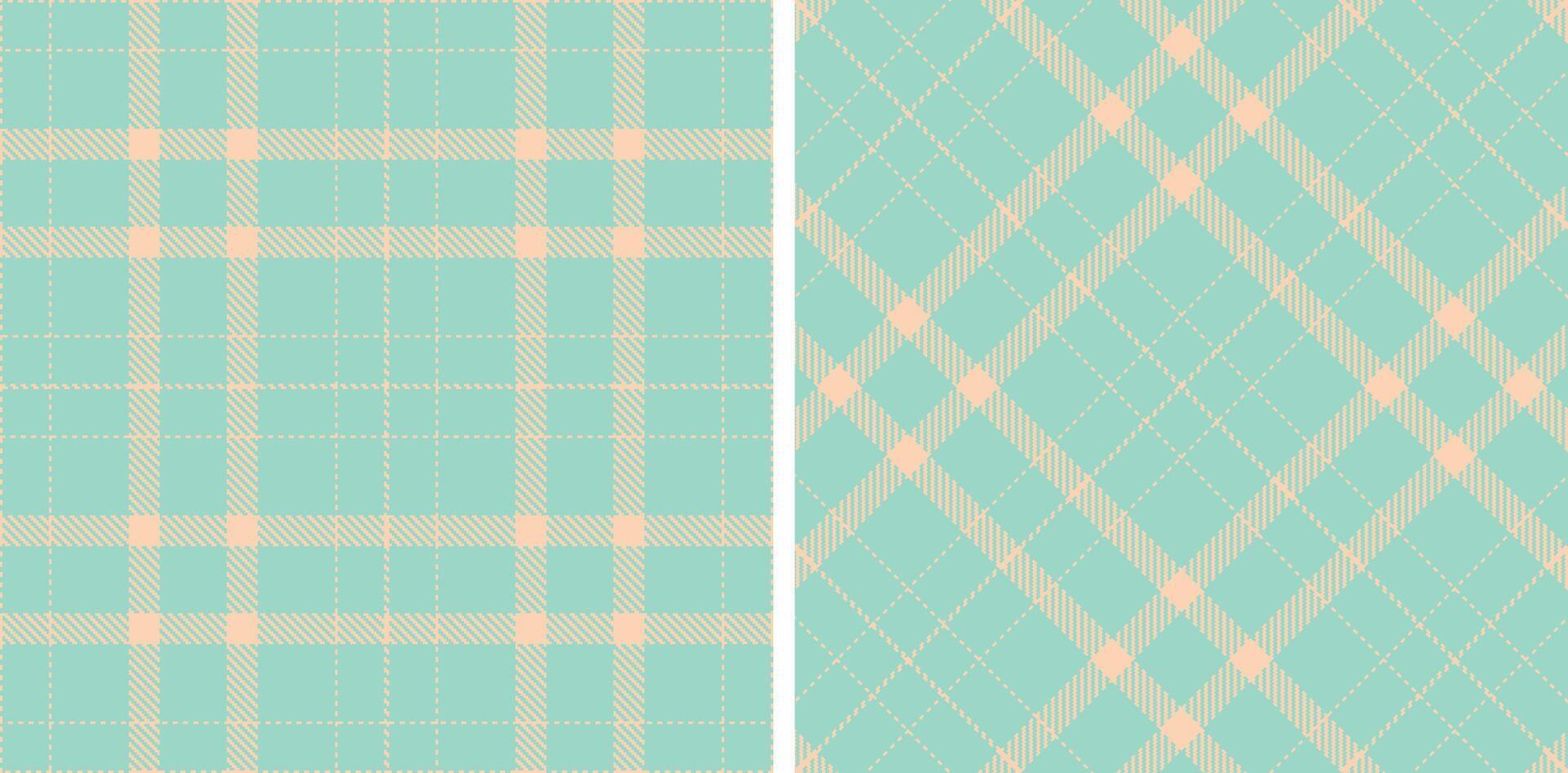 Pastel Seamless Tartan in Deep Light Peach tones Fabric Design vector