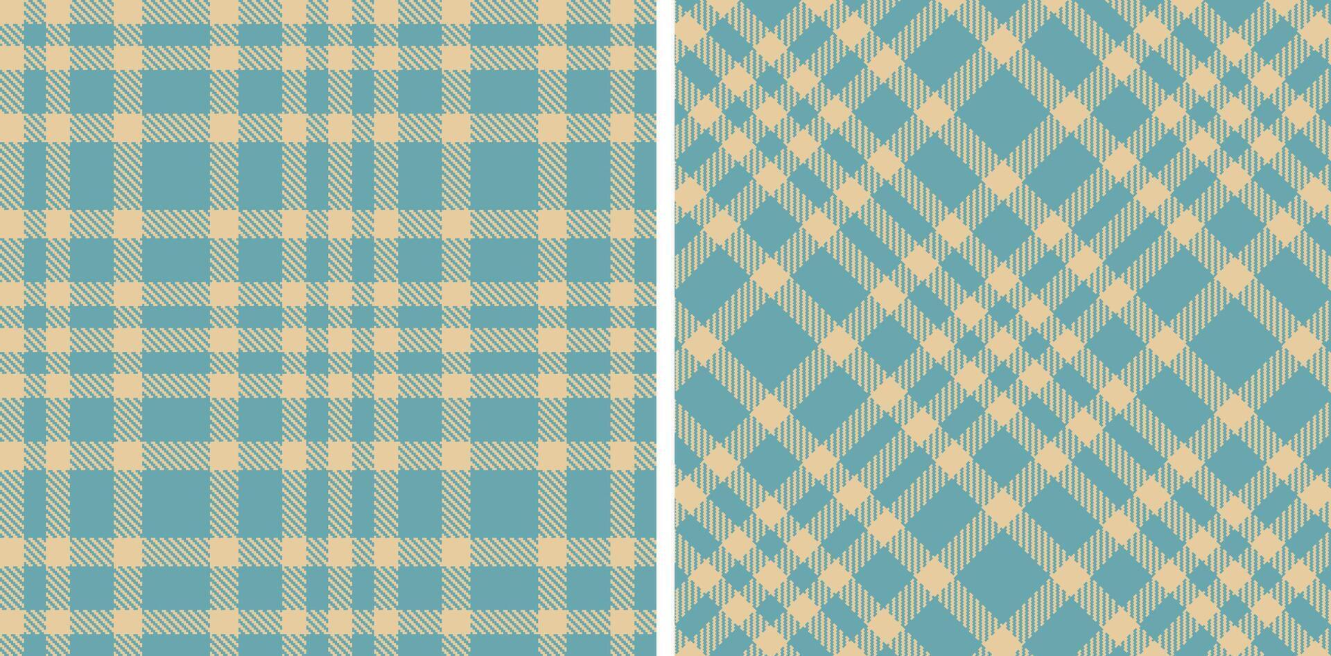 Pale Beige Seamless Tartan with Pale Greyblue accents Fabric Design vector