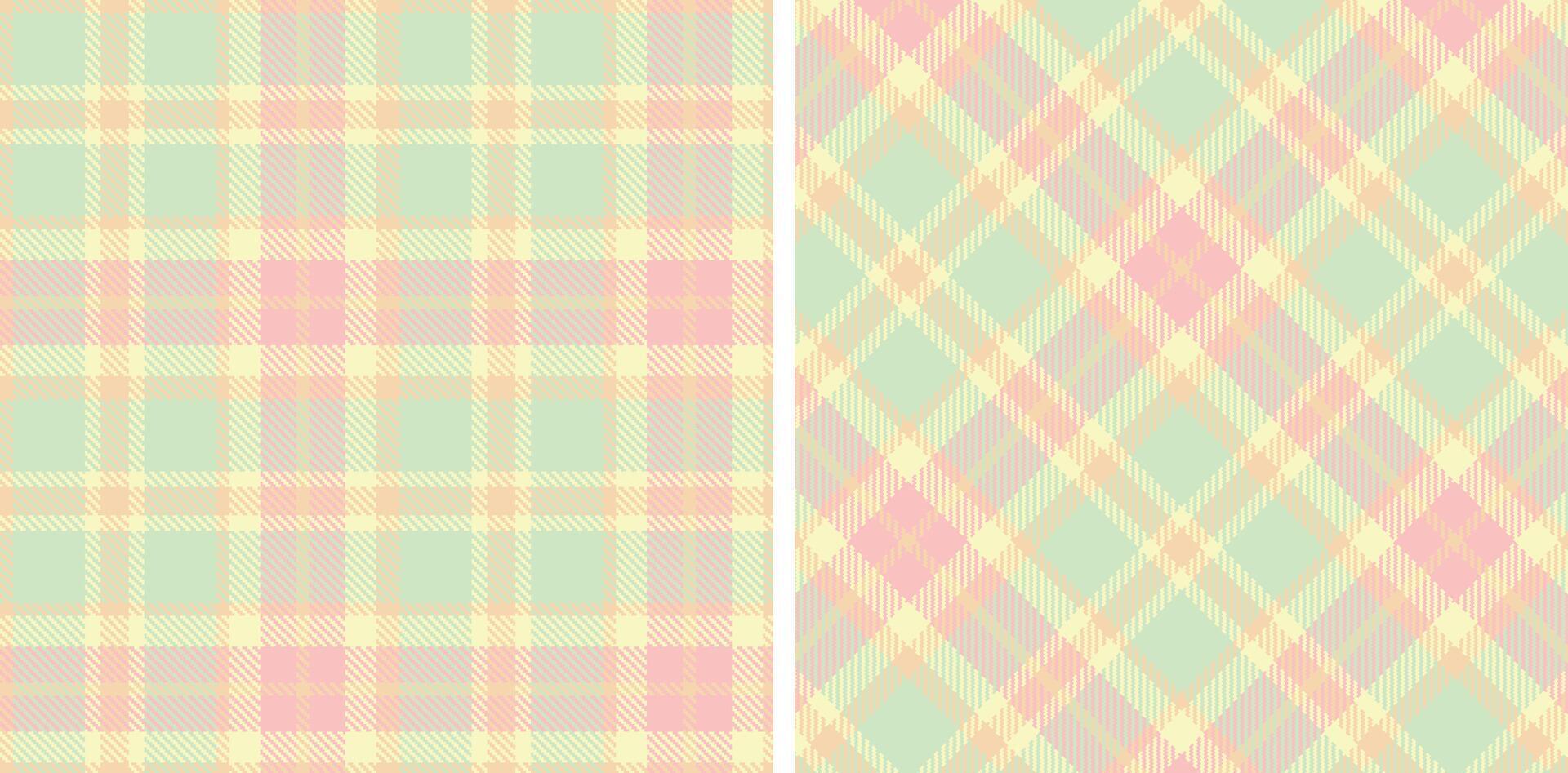 Pastel Seamless Tartan in Dark Light Peach tones Fabric Design Variant 328 vector