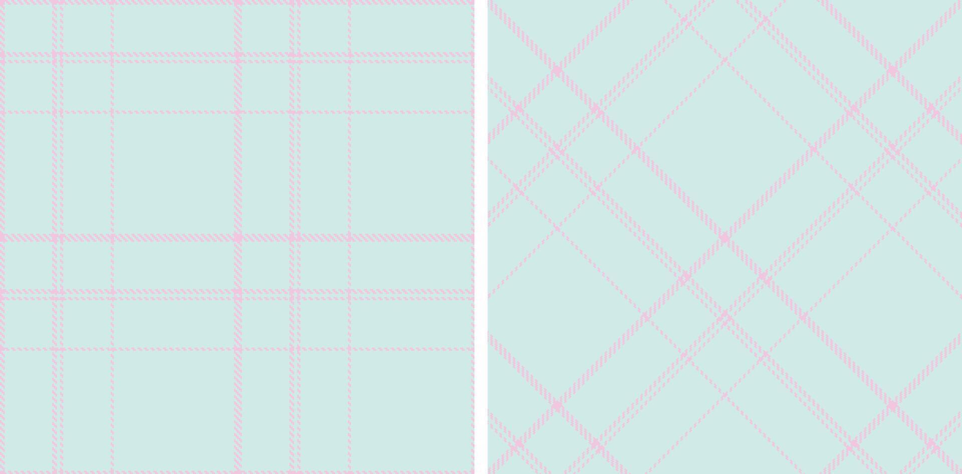 Pastel Seamless Tartan in Light Pale Mauve tones Fabric Design vector