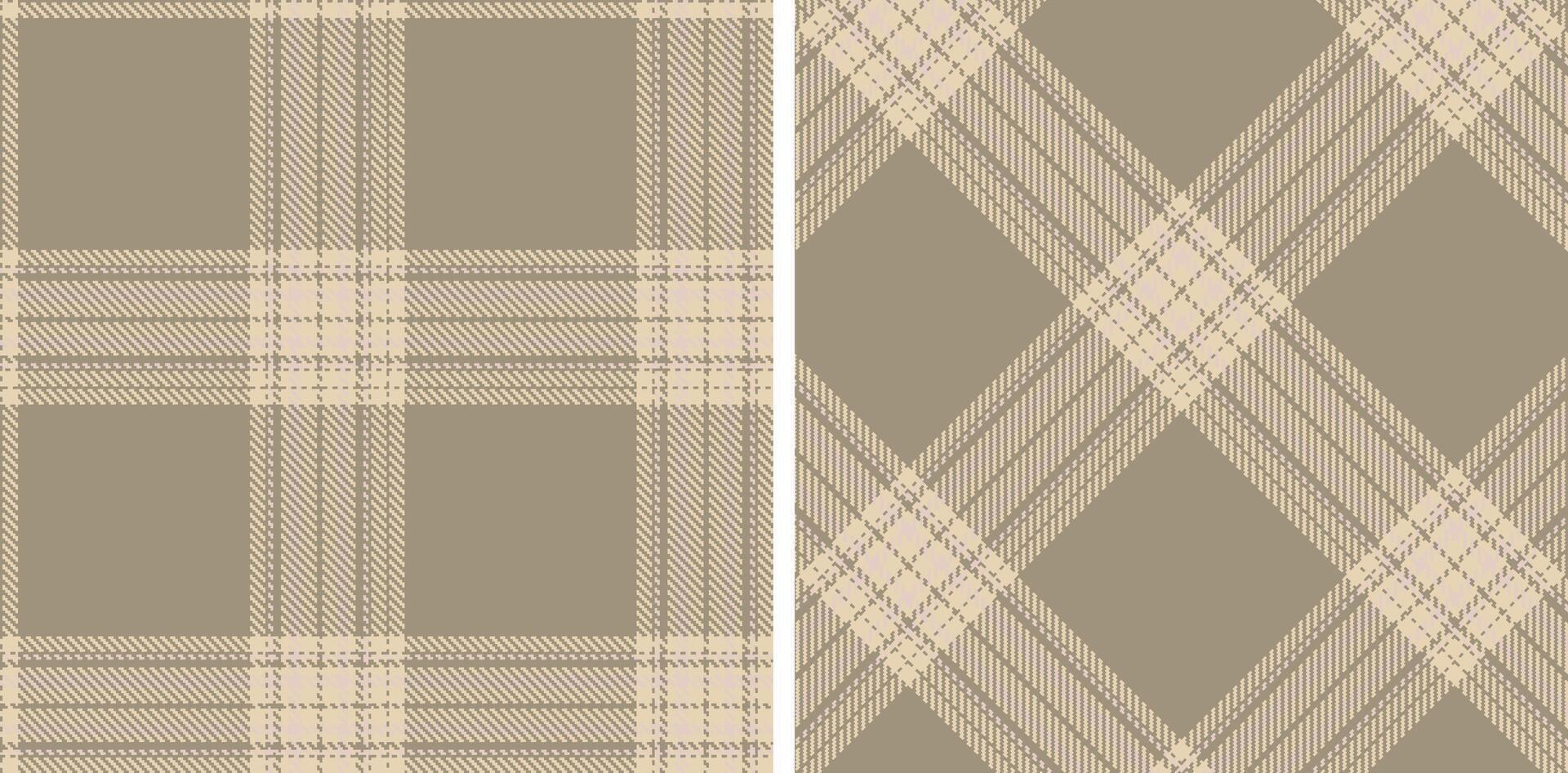 Pastel Light Cement Seamless Tartan Fabric Design vector
