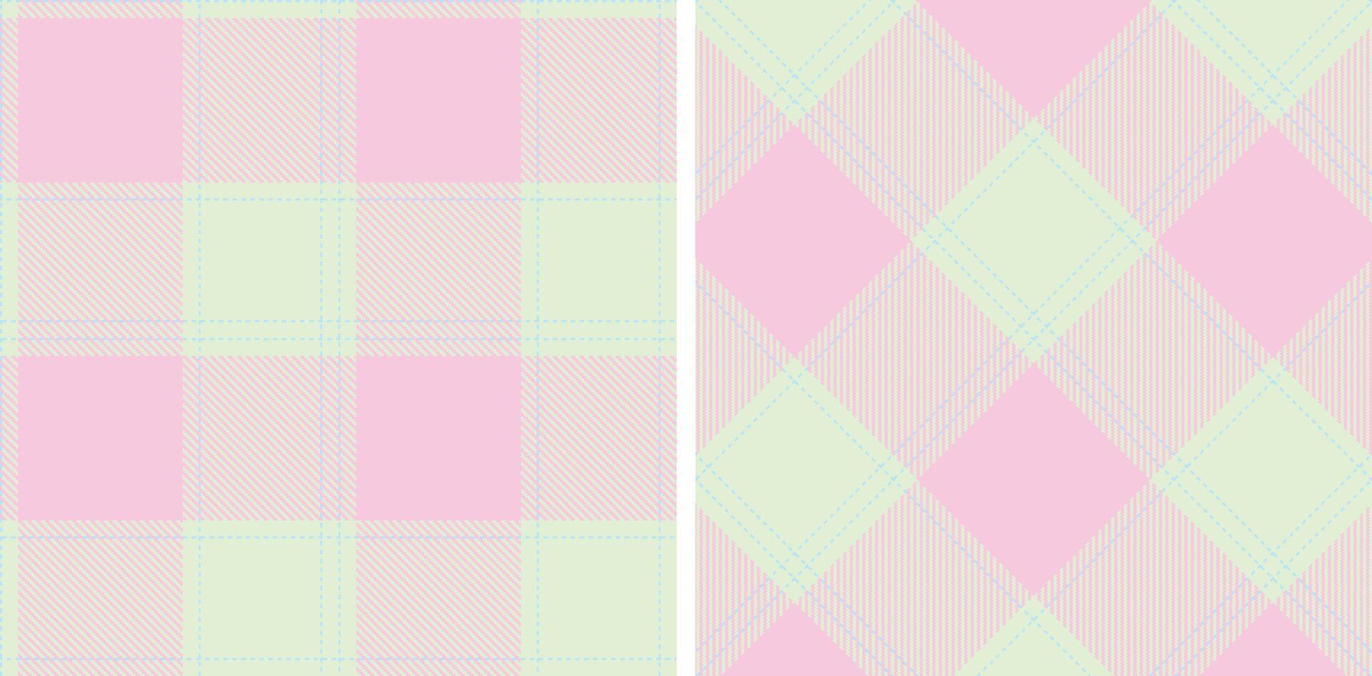 Pastel Seamless Tartan in Pastel Eggshell tones Fabric Design vector