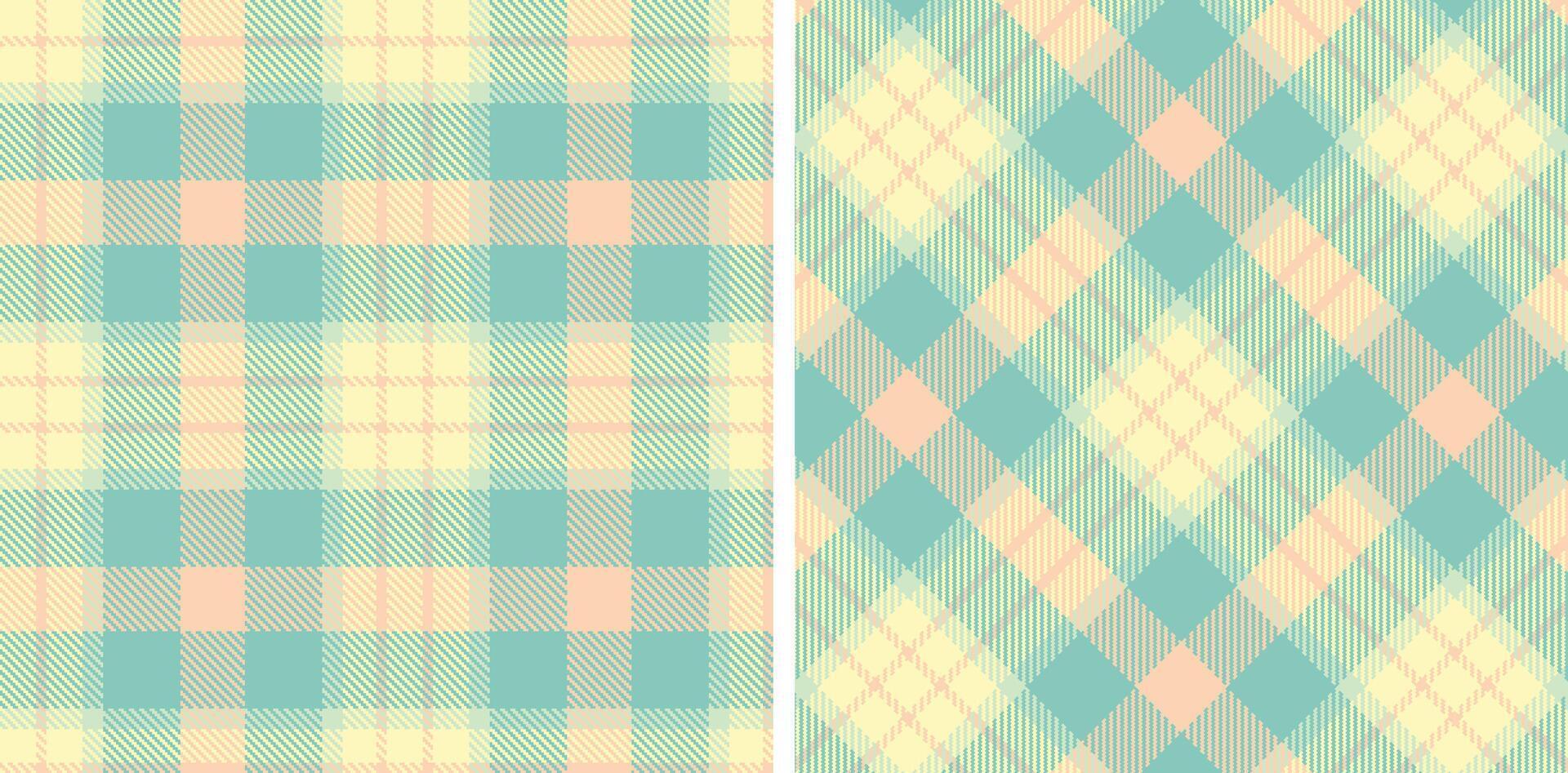 Pastel Warm Egg Shell Seamless Tartan Fabric Design vector
