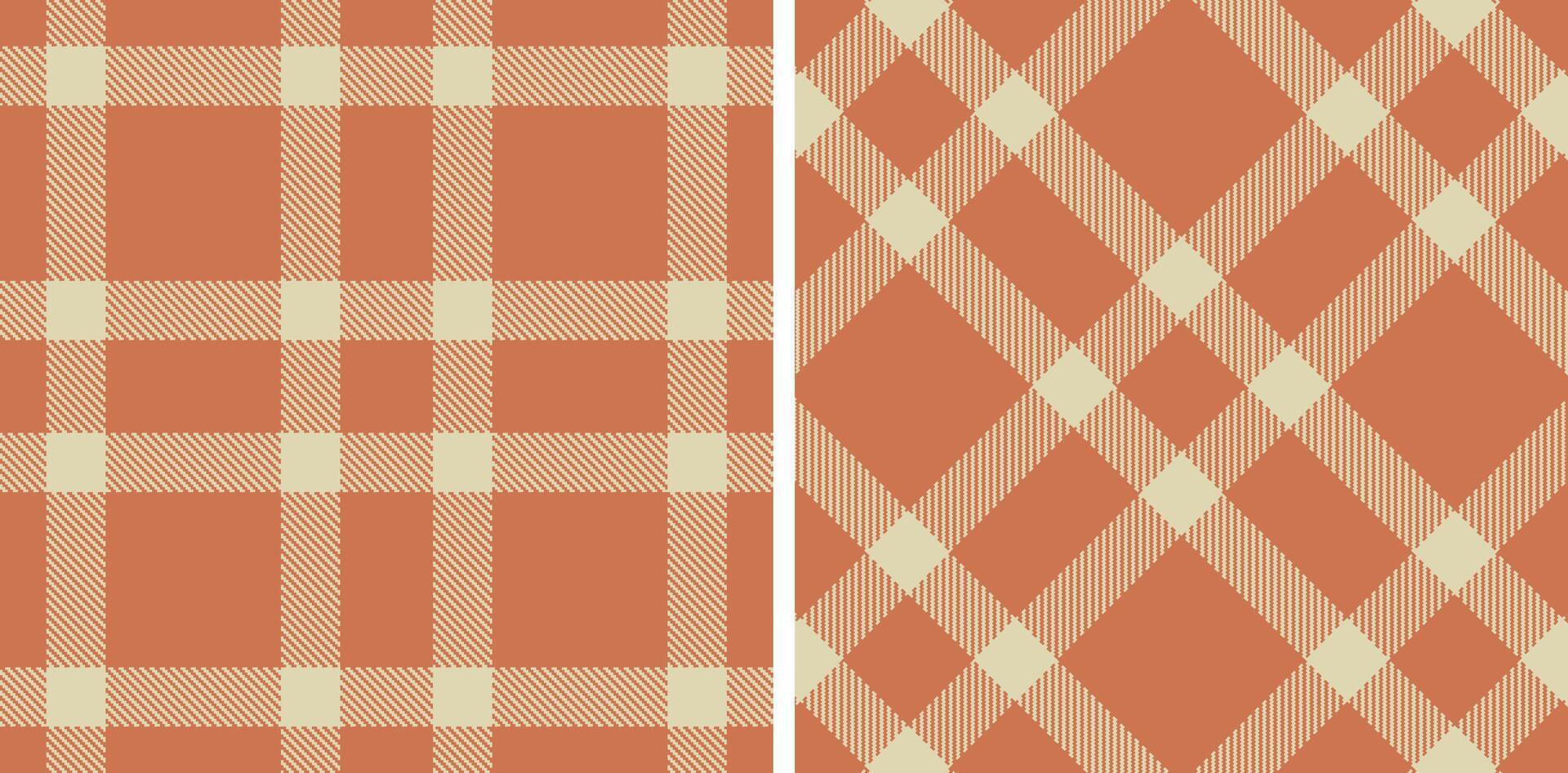 Pastel Seamless Tartan in Deep Adobe tones Fabric Design vector