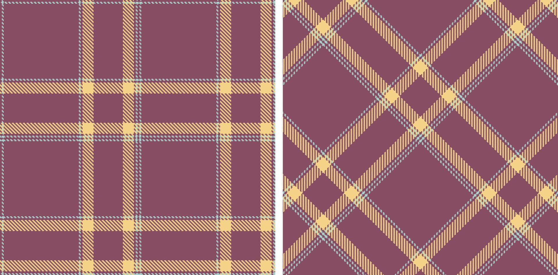 Pale Dark Mauve and Deep Silver Seamless Tartan Fabric Design vector
