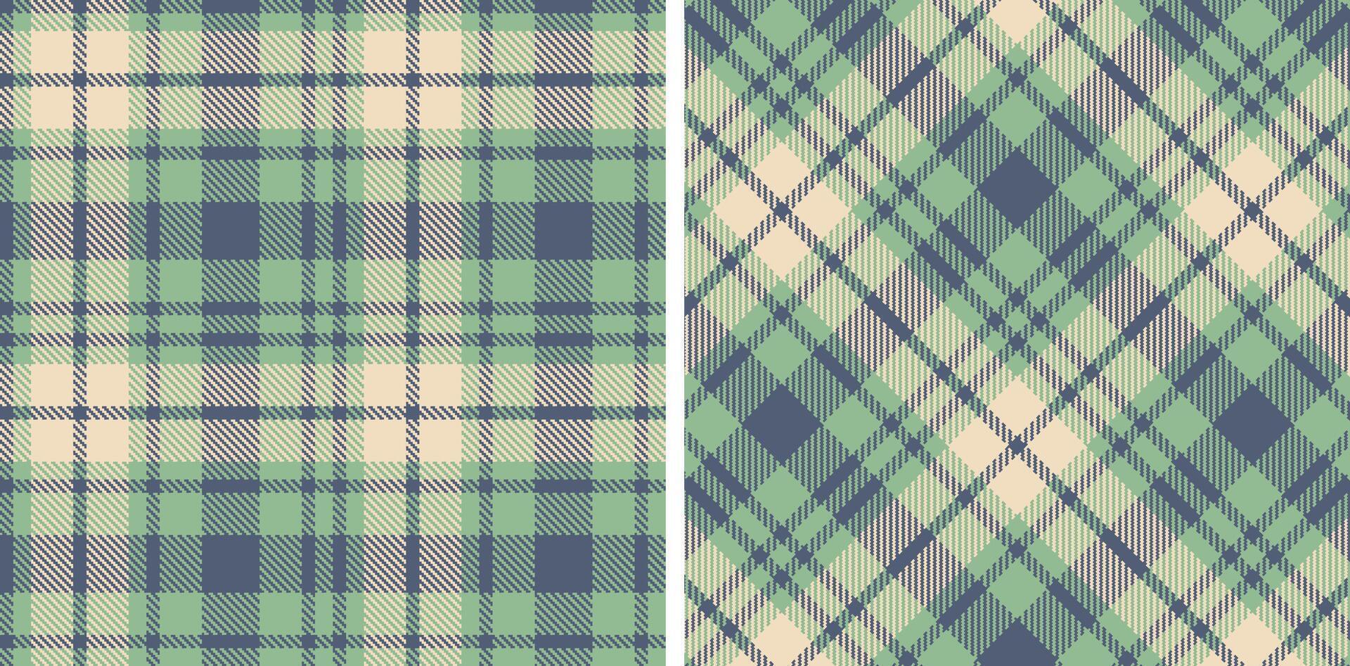 Iridescent Slate and Deep Greyish Green Seamless Tartan Fabric Design vector