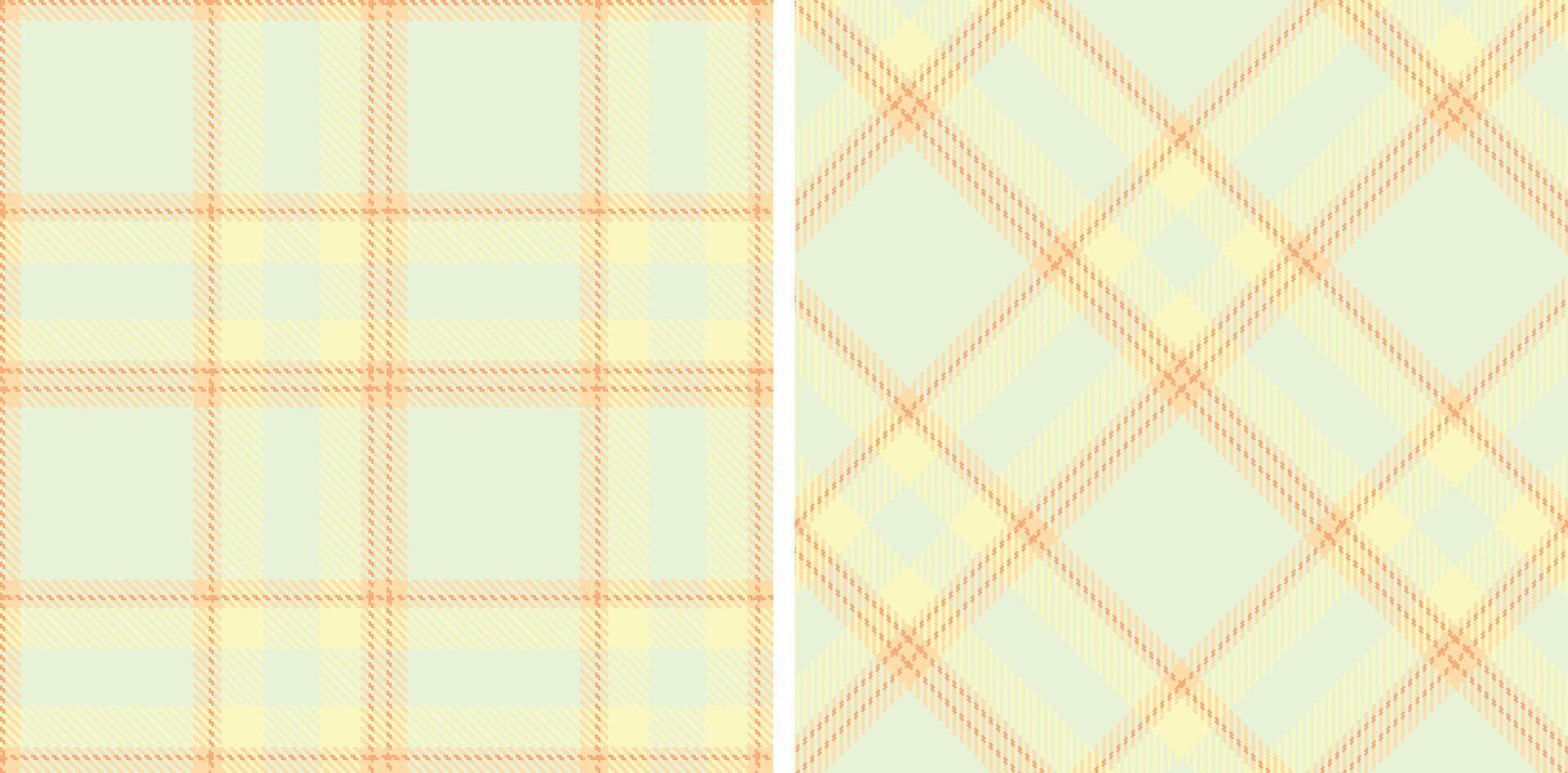 Iridescent Pale Peach and Cool Peach Seamless Tartan Fabric Design vector
