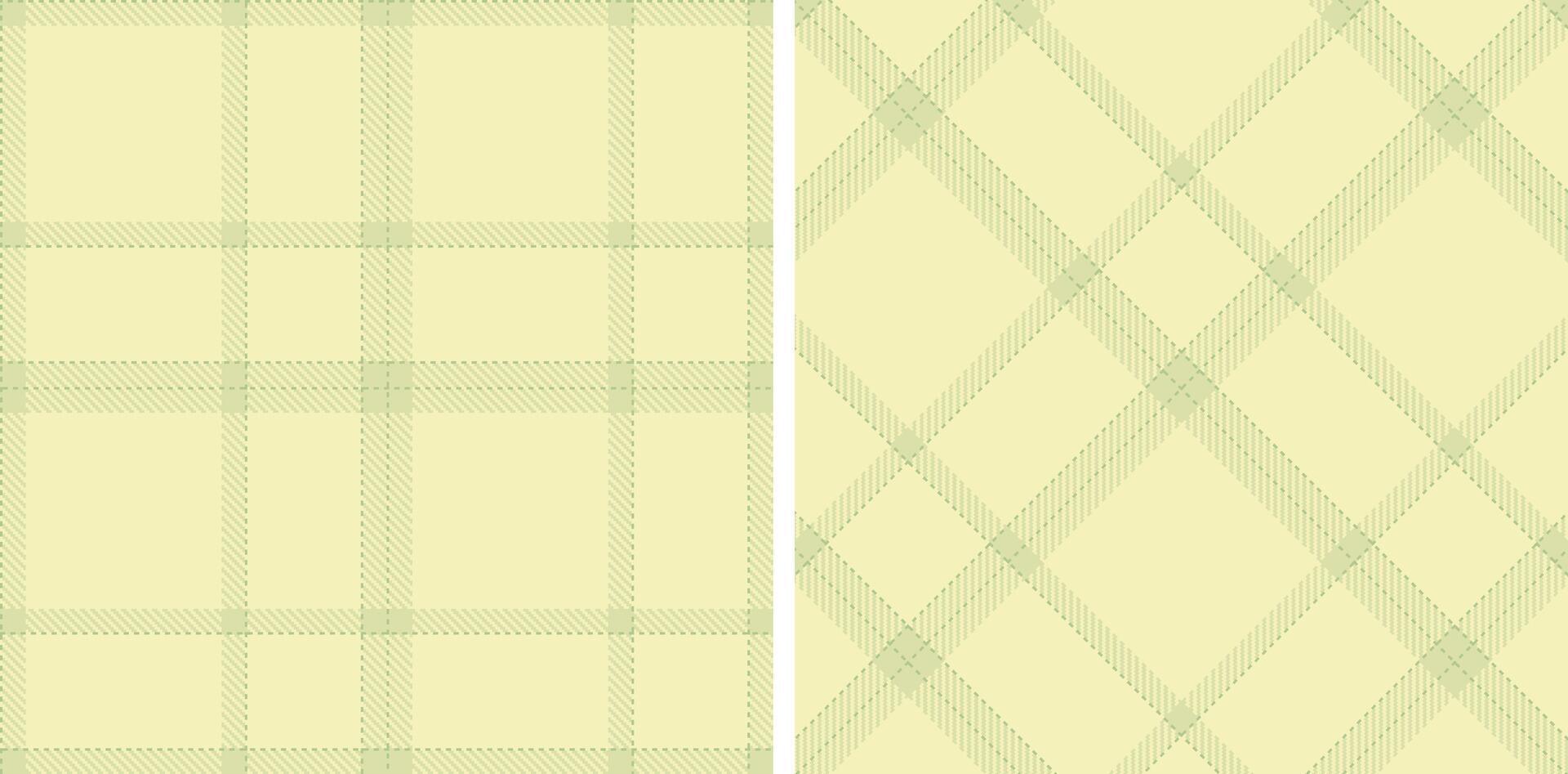 Pastel Seamless Tartan in Rich Pale Olive tones Fabric Design vector